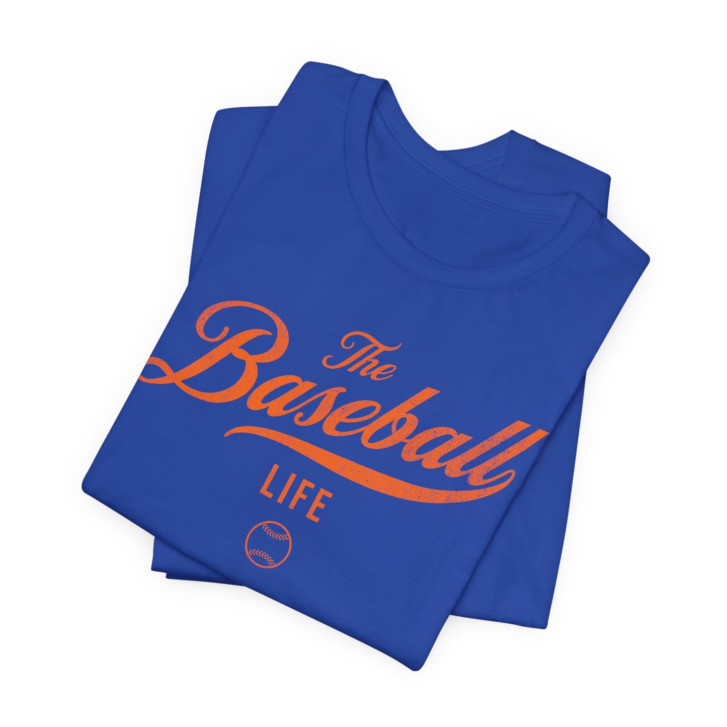The Baseball Life Classic Script T-Shirt_Orange Print