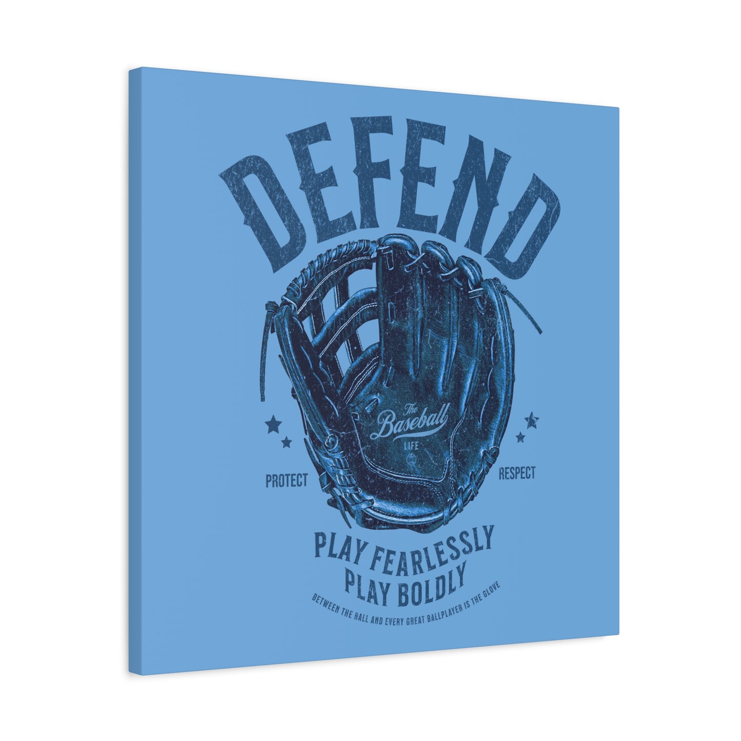 Defend Glove Wall Art Canvas_Carolina Blue