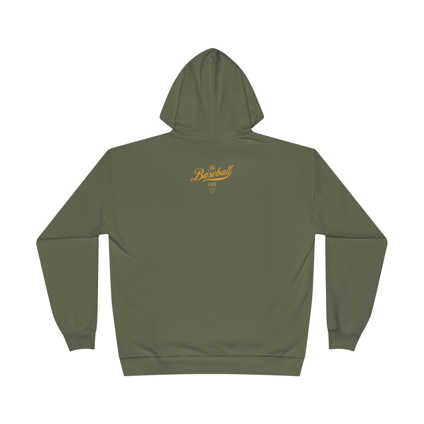 The Baseball Life Hoodie w/Grommets_Yellow Gold Print