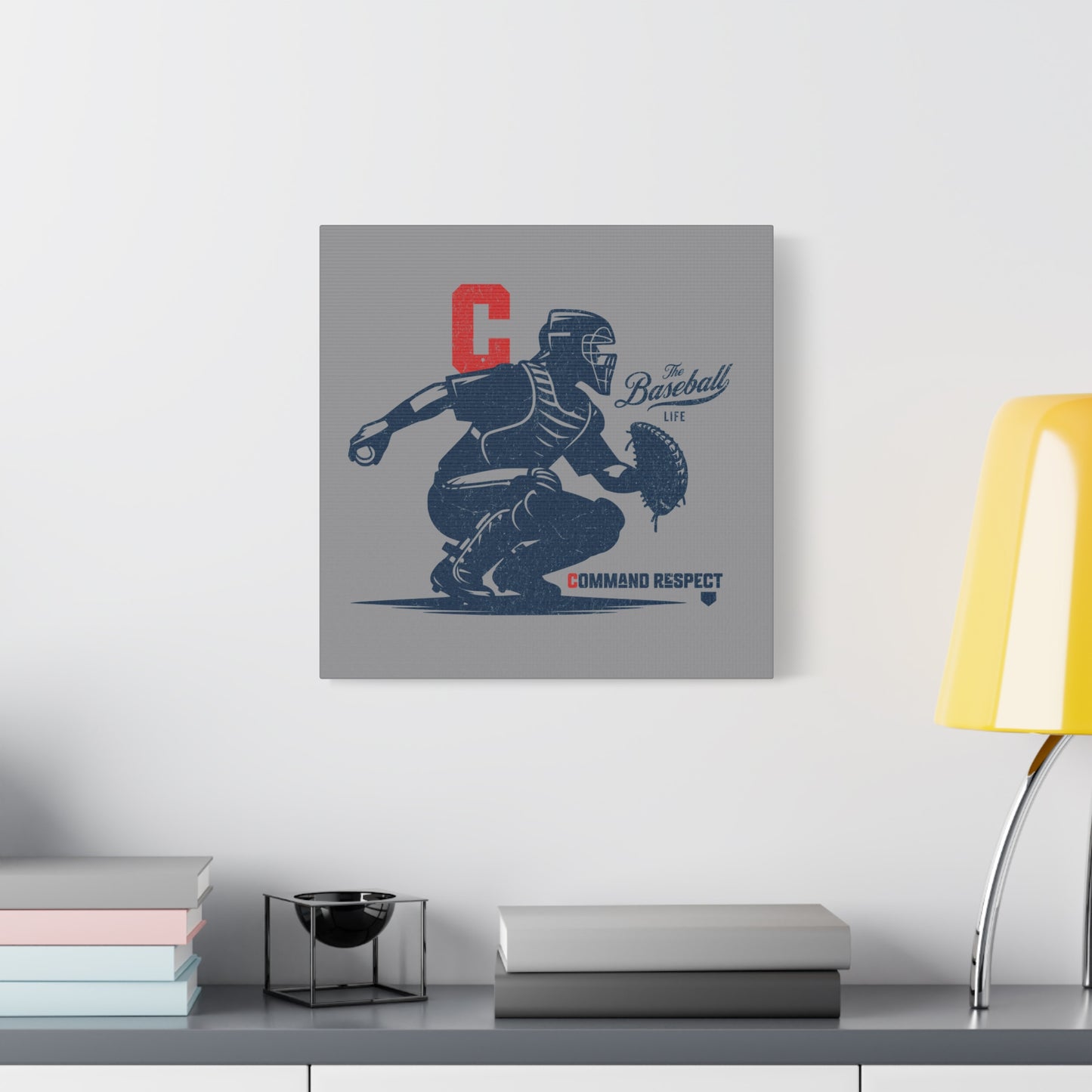 Catcher_Command Respect Wall Art Canvas_Medium Gray