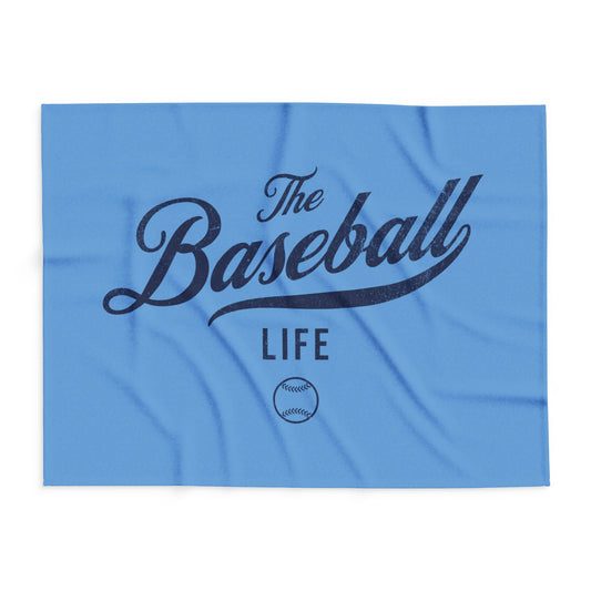 Fleece Blanket_Carolina Blue w Navy Print