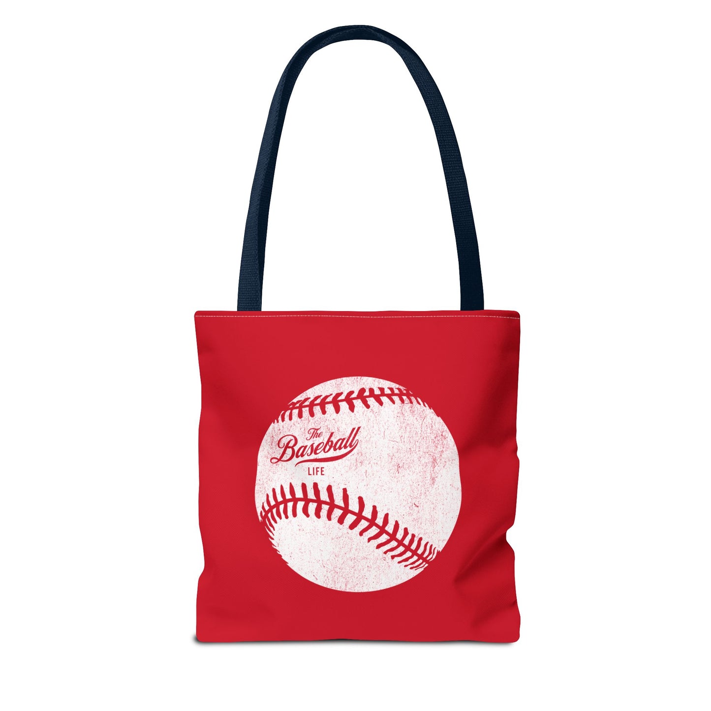 Weathered Baseball Tote Bag_Red
