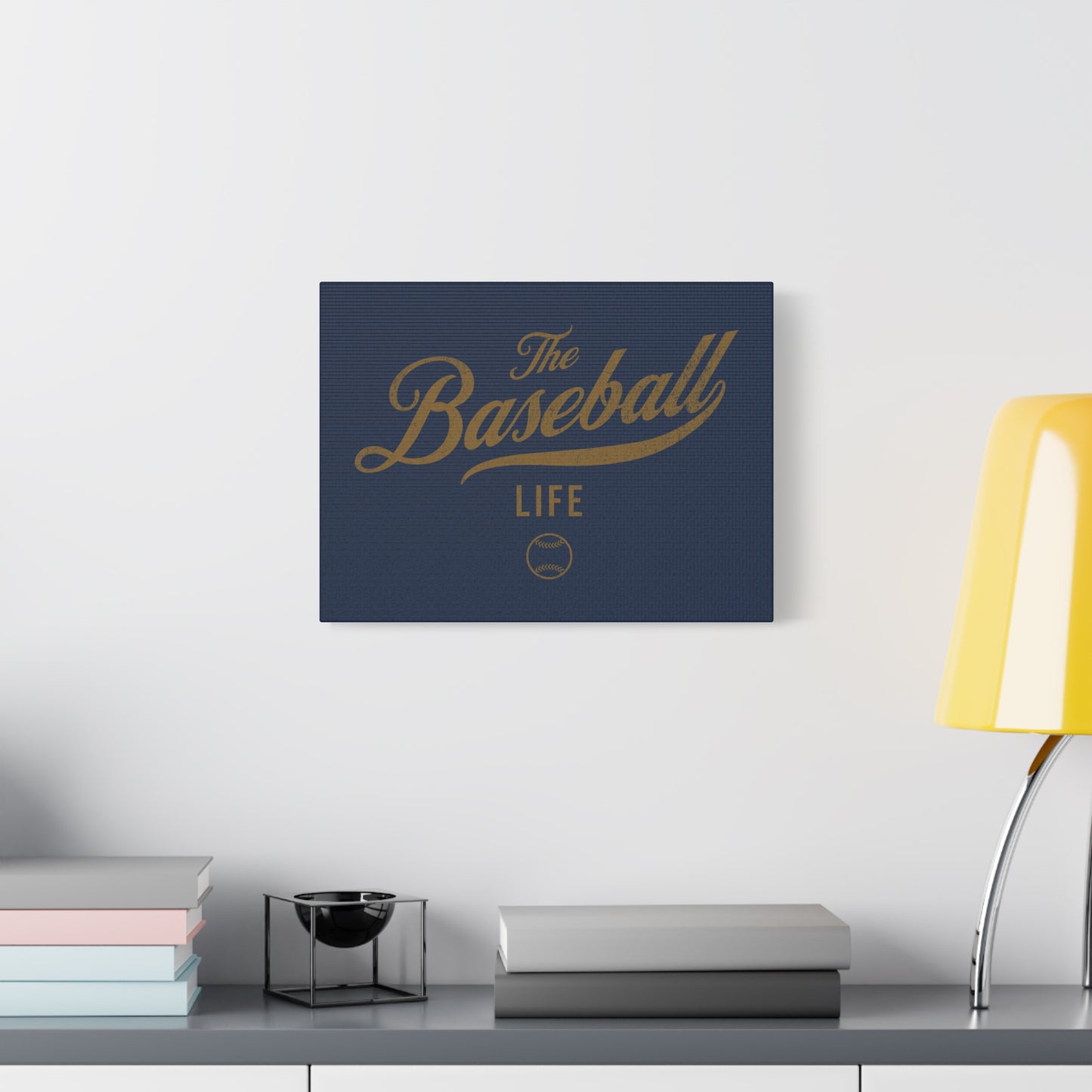 Wall Art Canvas_Navy w Old Gold