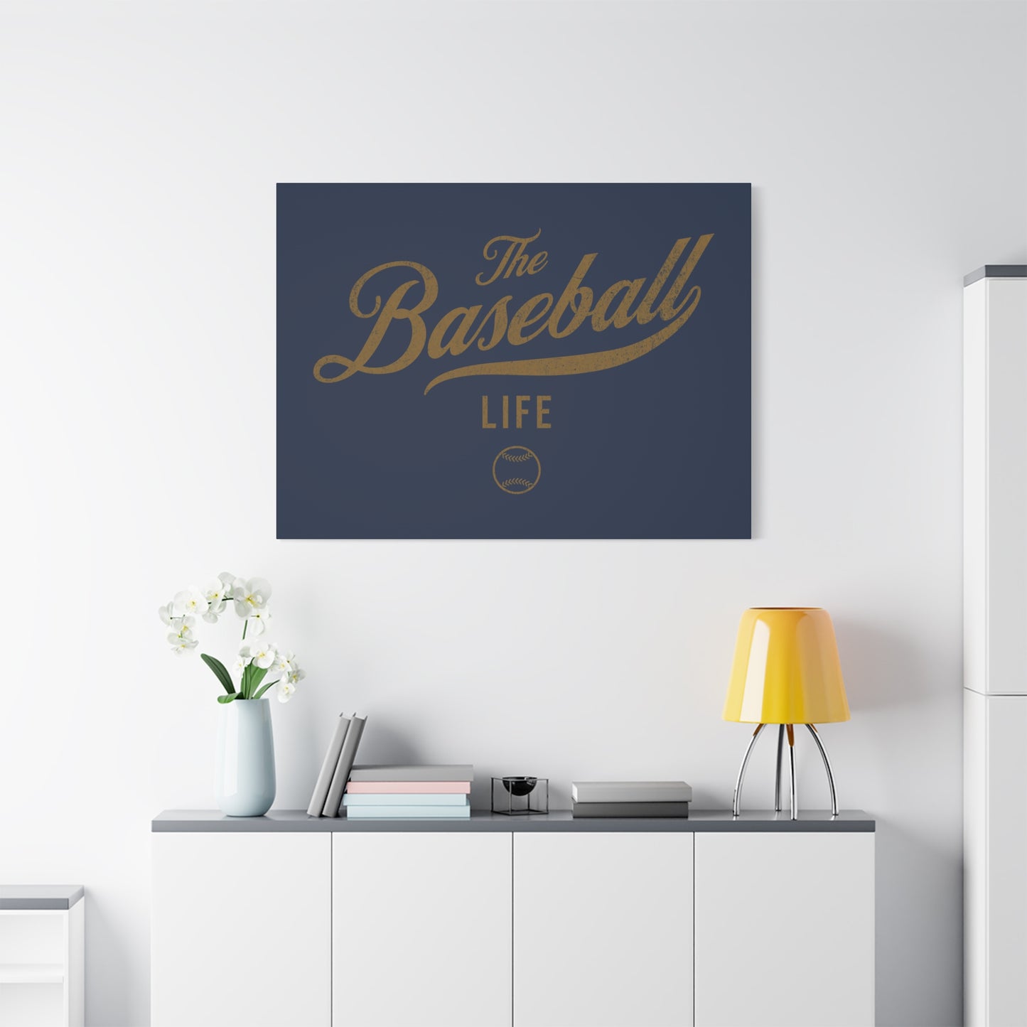 Wall Art Canvas_Navy w Old Gold