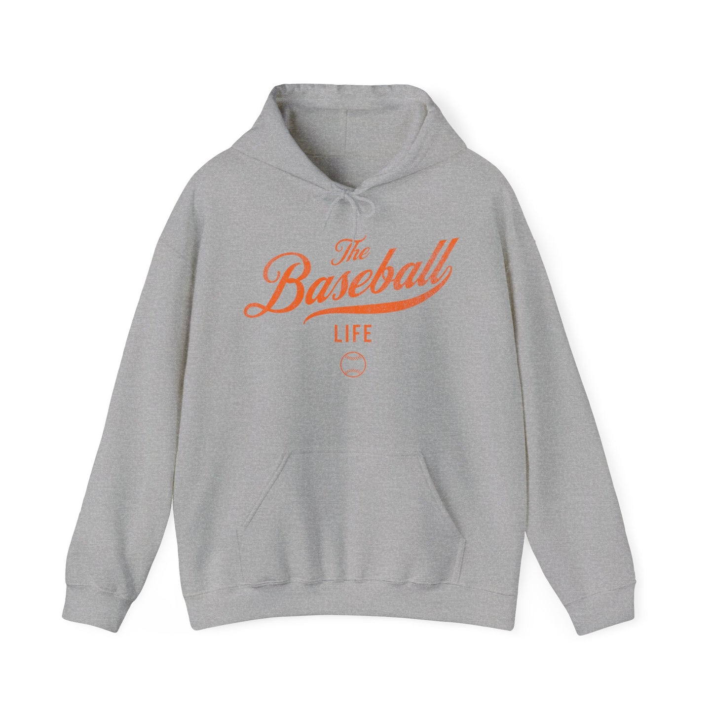 The Baseball Life Hoodie_Orange Print