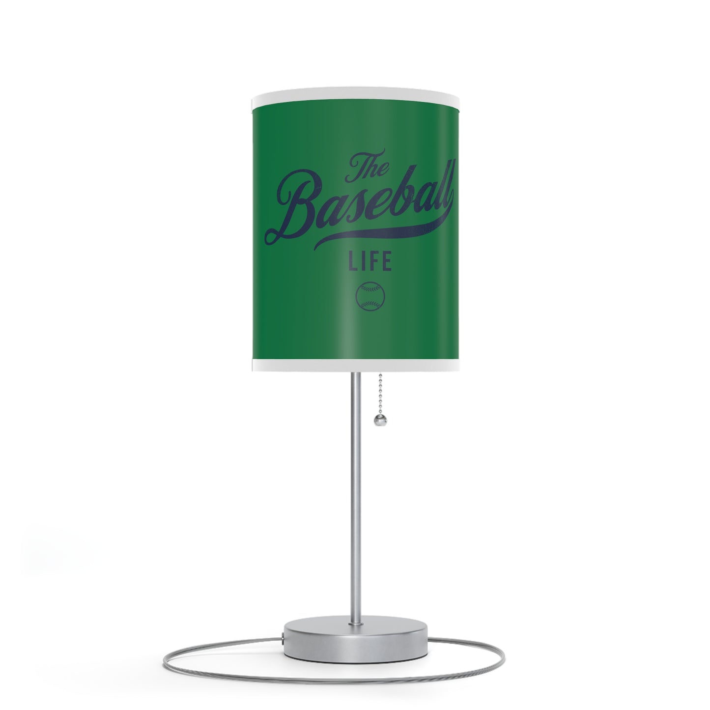 Table Lamp_Green w Navy Print