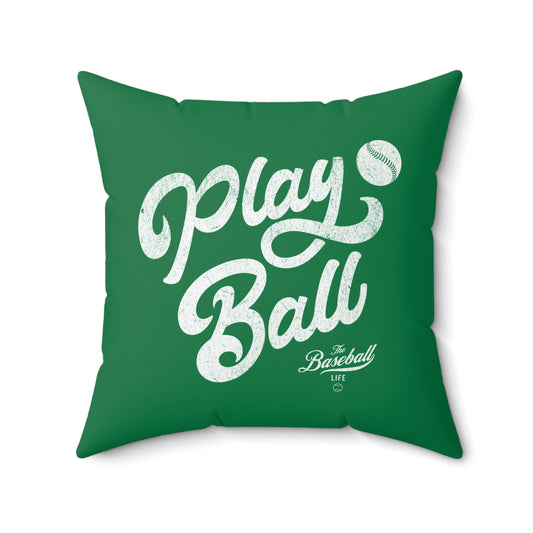 Accent Pillow_Play Ball Script_Green