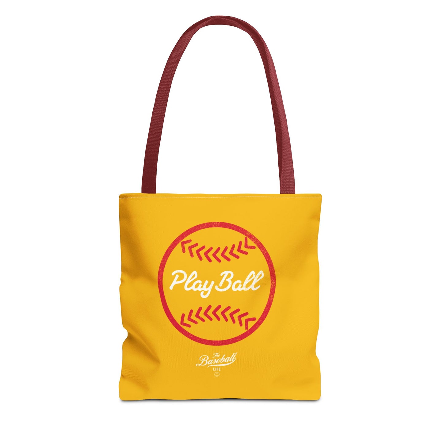 Baseball Icon Play Ball Tote Bag_Yellow Gold