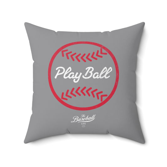 Accent Pillow_Play Ball Graphic Baseball_Gray
