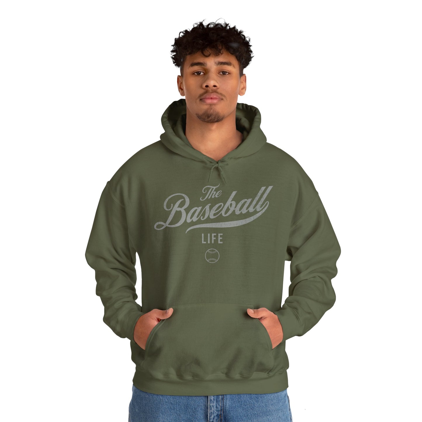 The Baseball Life Hoodie_Silver Gray Print
