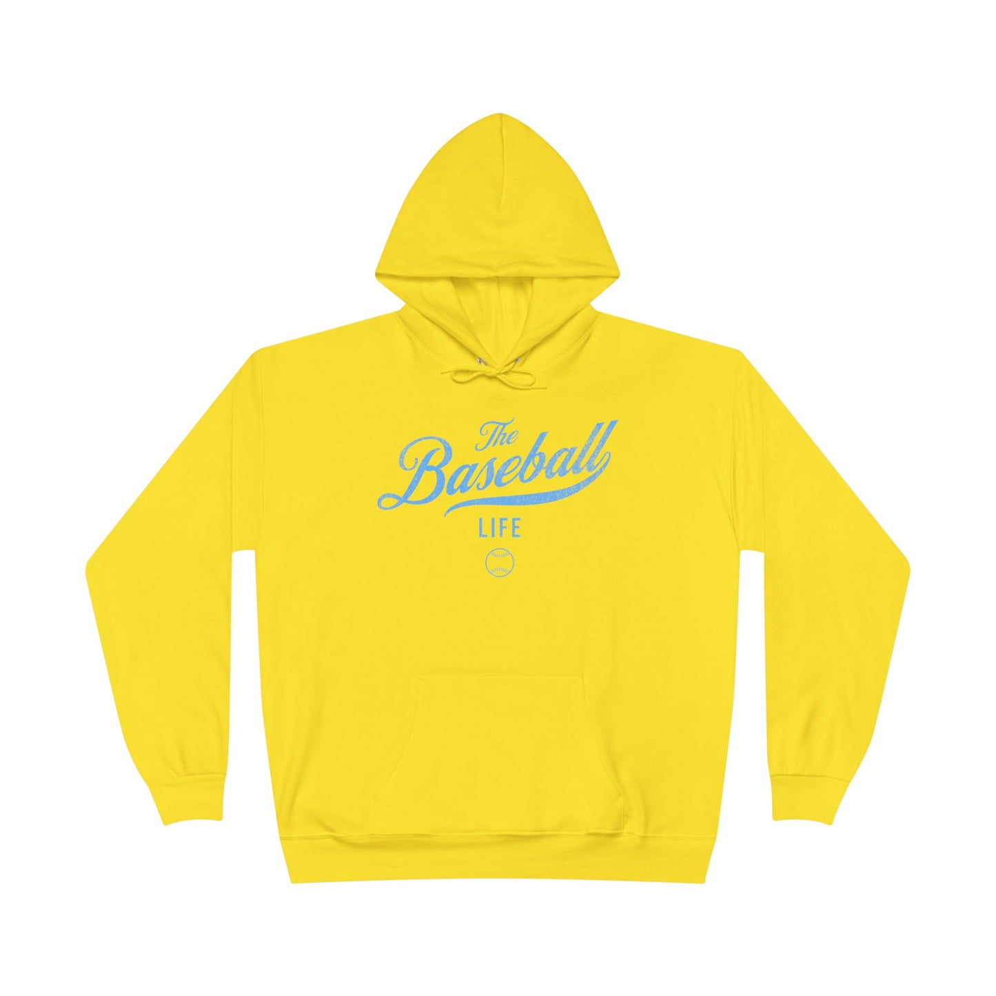 The Baseball Life Hoodie w/Grommets_Carolina Blue Print
