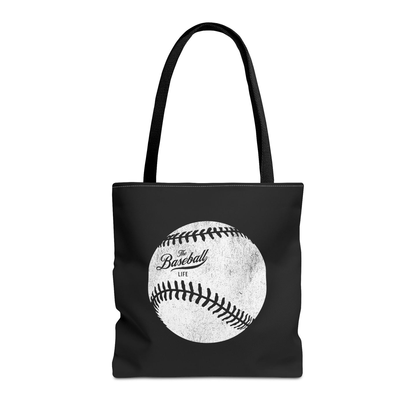 Weathered Baseball Tote Bag_Black