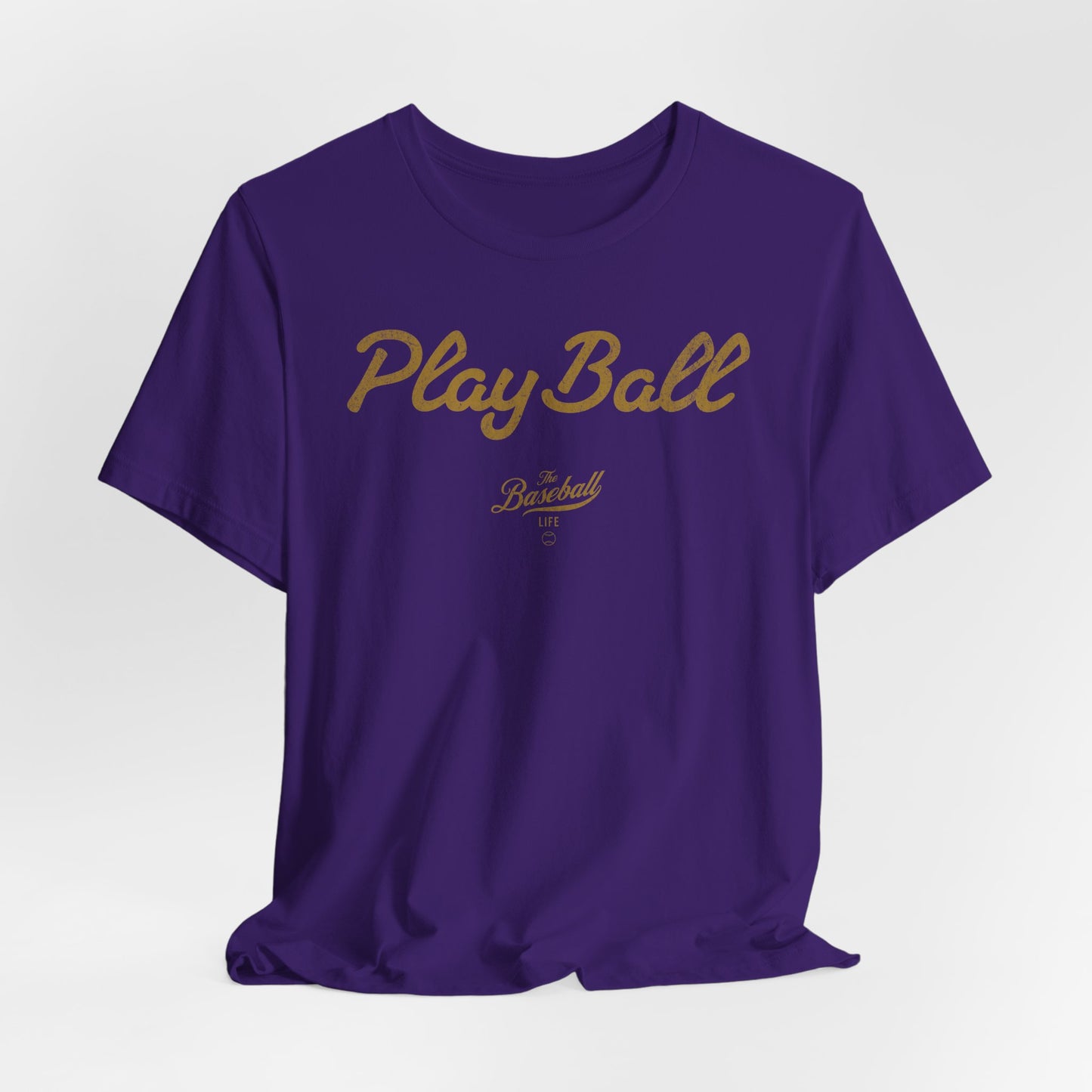Play Ball_Old Gold Print T-Shirt