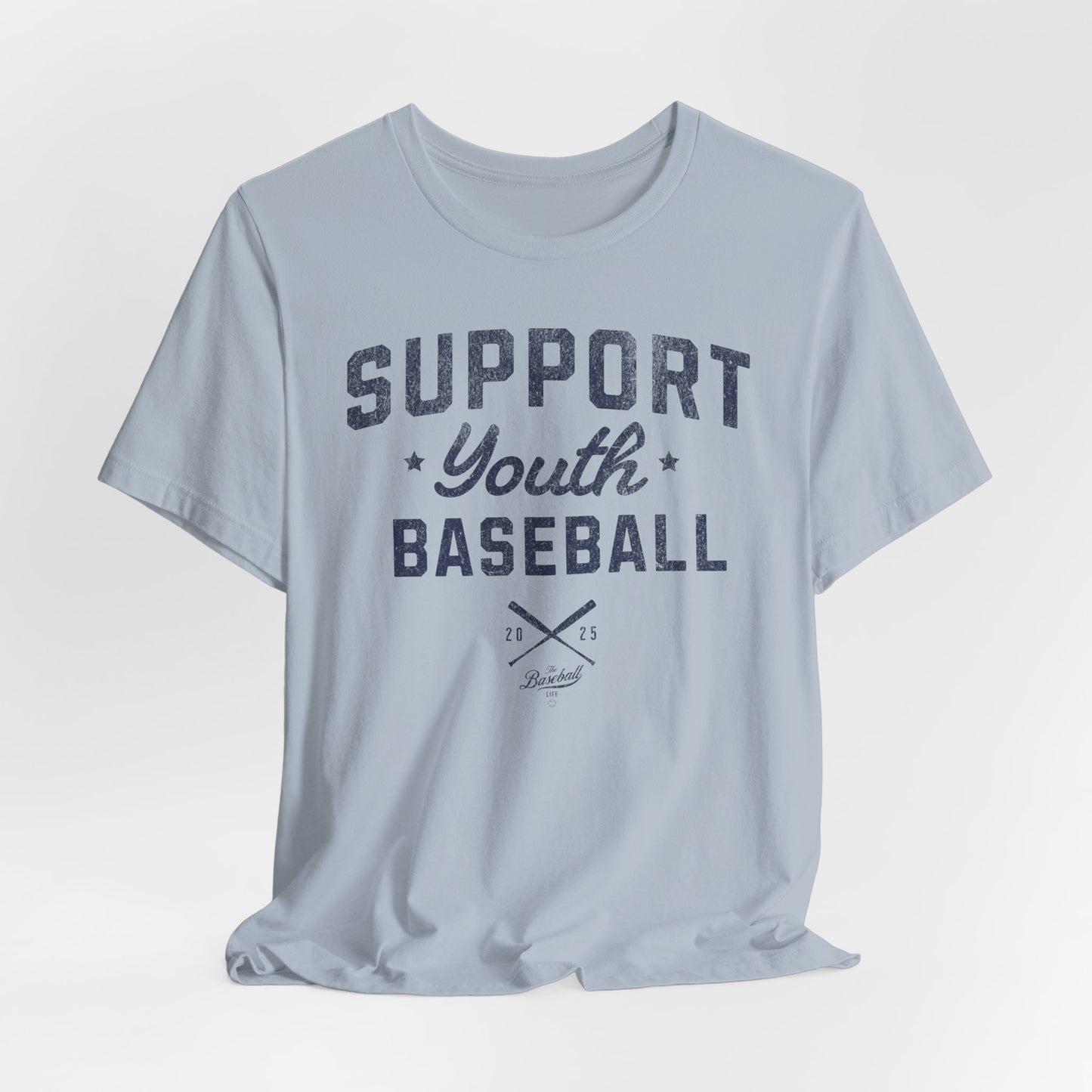 Support Youth Baseball_Navy Print T-Shirt