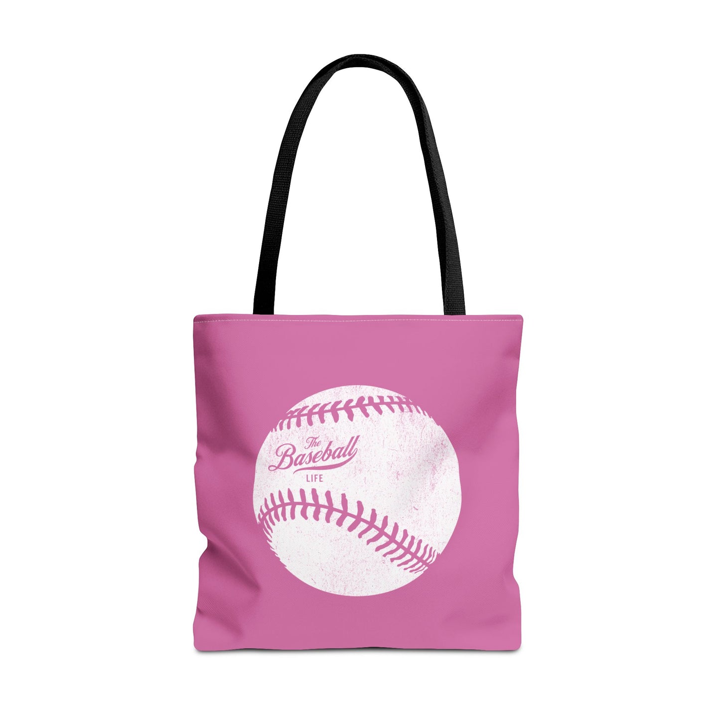 Weathered Baseball Tote Bag_Bubble Gum