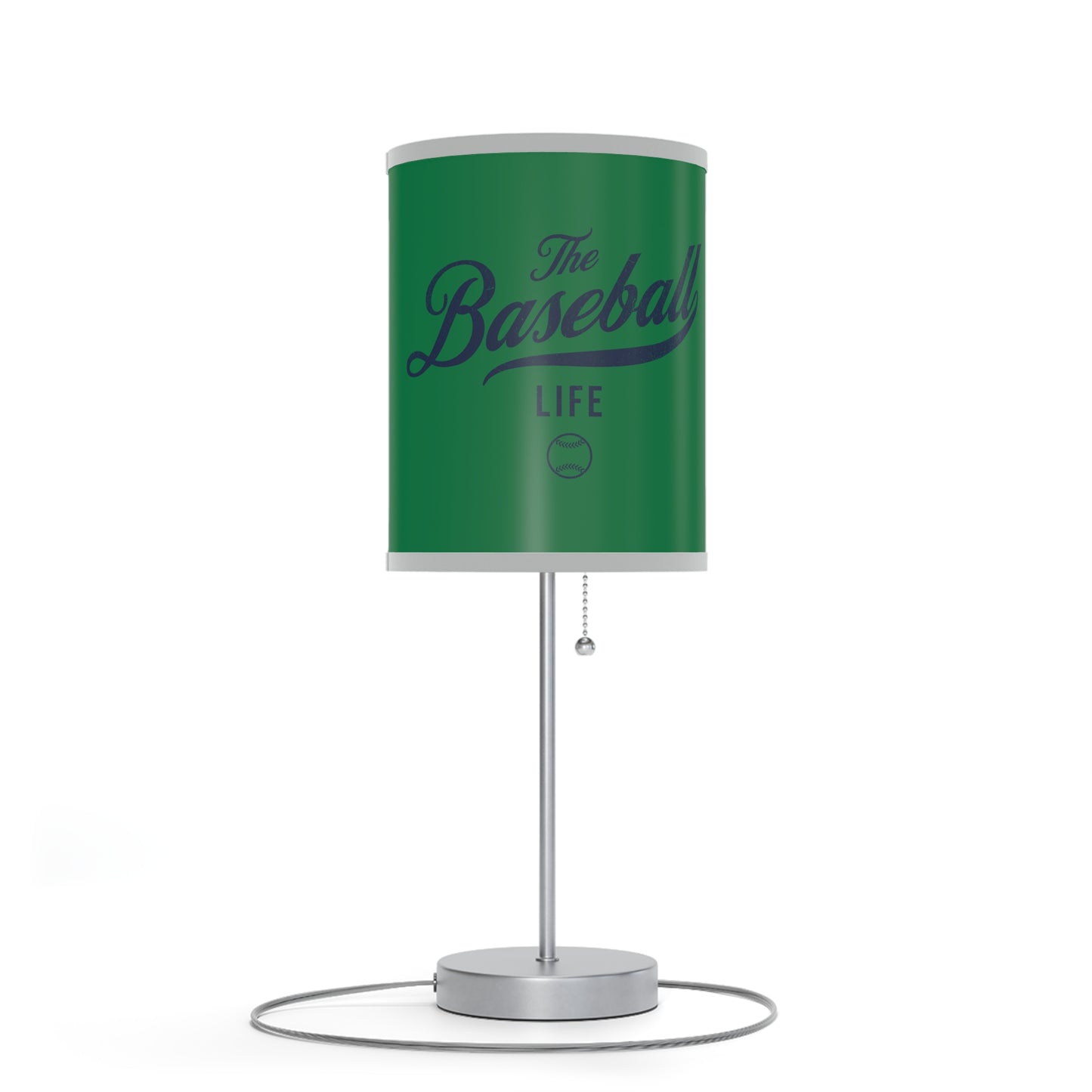 Table Lamp_Green w Navy Print