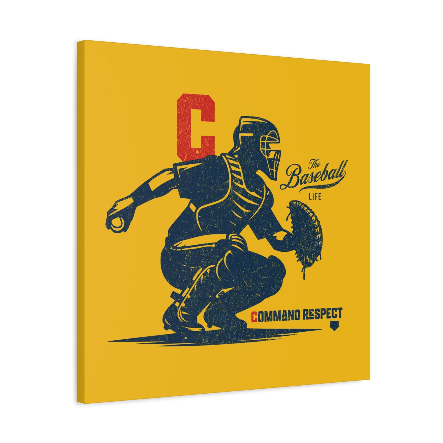 Catcher_Command Respect Wall Art Canvas_Yellow Gold