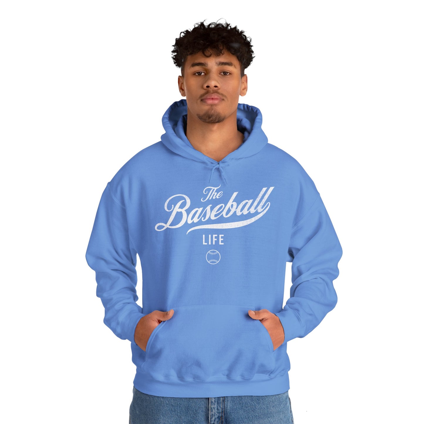 The Baseball Life Hoodie_White Print