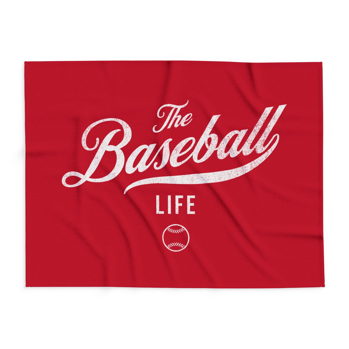 Fleece Blanket_Red w White Print