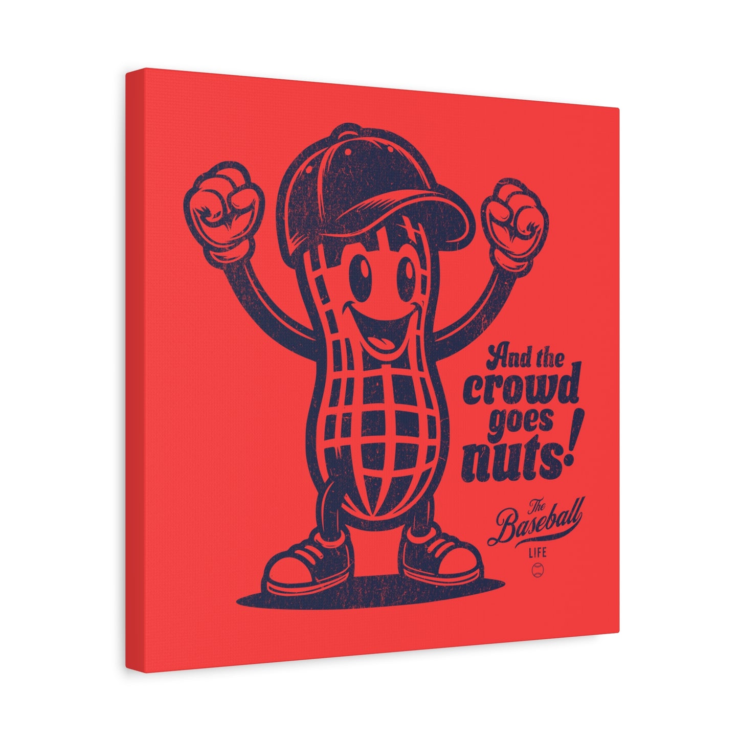 Crowd Goes Nuts Wall Art Canvas_Coral Red