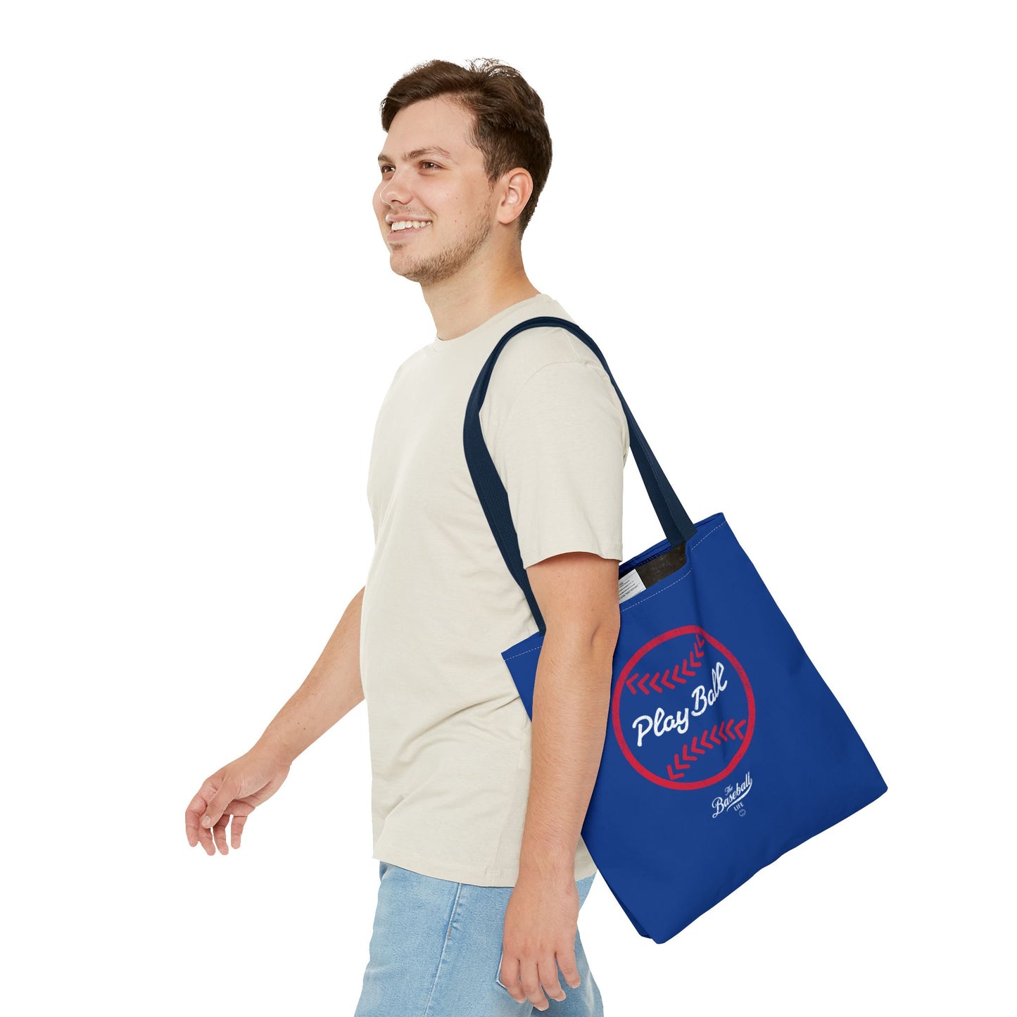 Baseball Icon Play Ball Tote Bag_Royal Blue