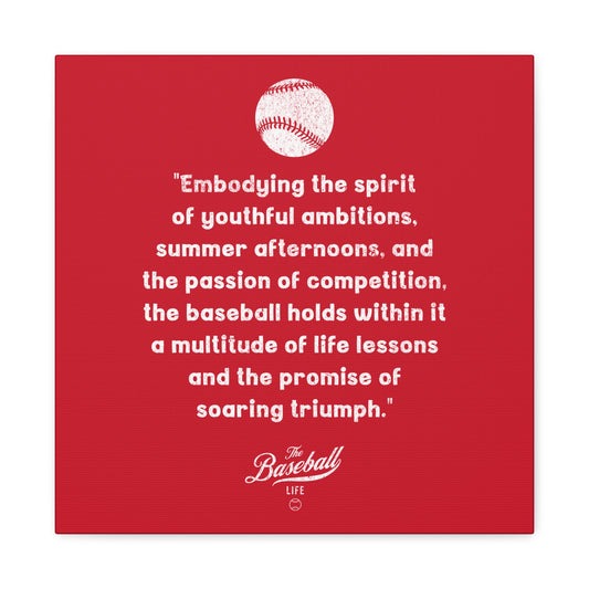 The Baseball Life "Verse" Wall Art Canvas_Red