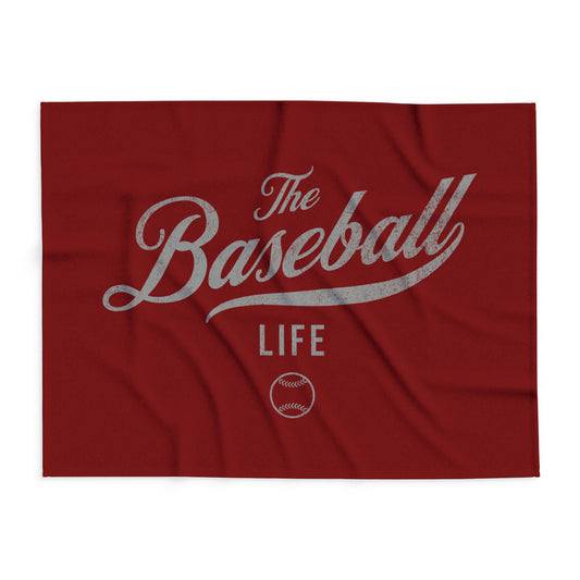 Fleece Blanket_Maroon w Silver Gray Print