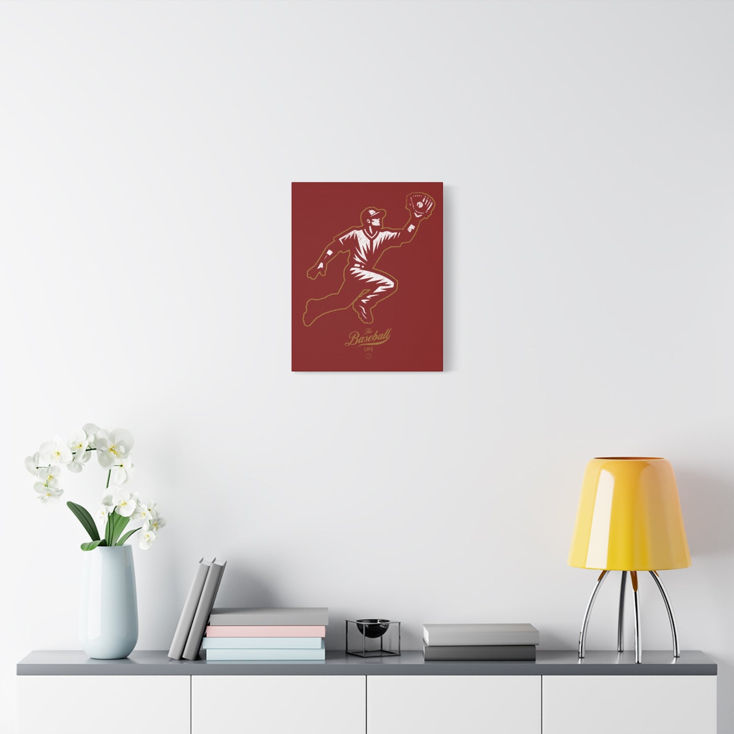 Player Icon Wall Art Canvas_Cardinal Red