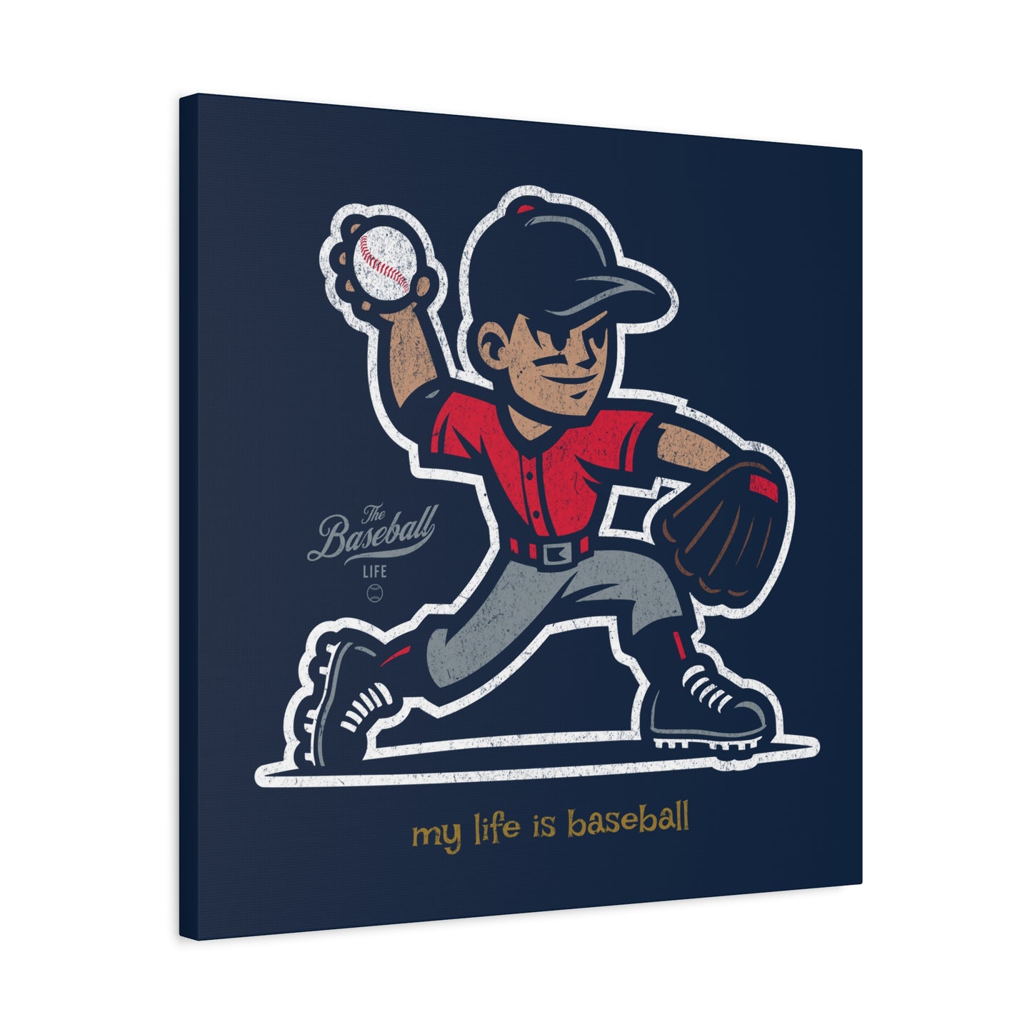 My Life Is Baseball Wall Art Canvas