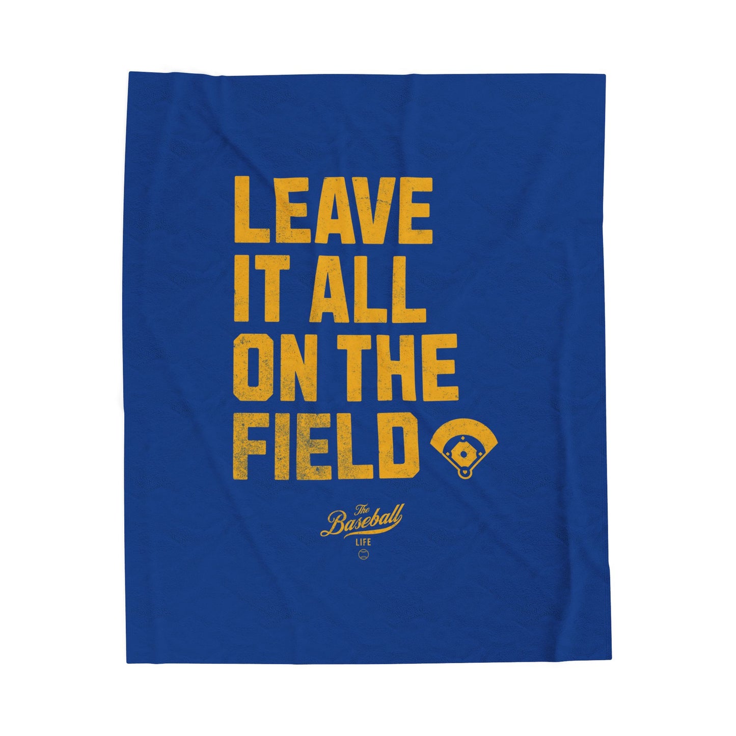Velveteen Plush Blanket_Leave It All On The Field_Royal Blue