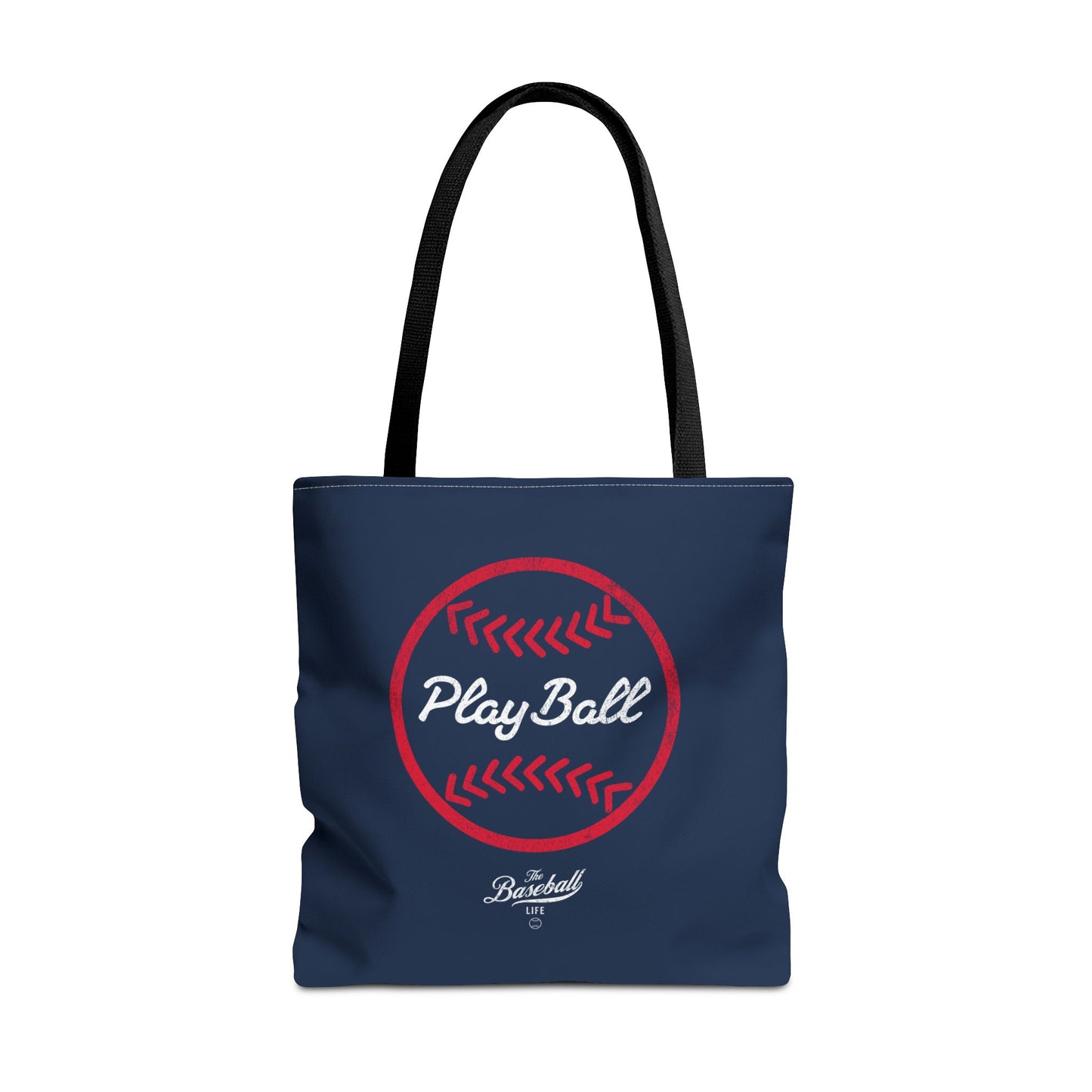 Baseball Icon Play Ball Tote Bag_Navy