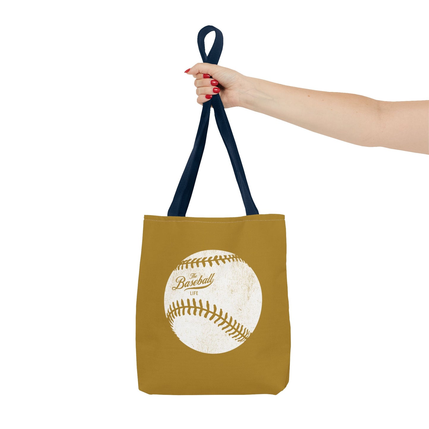 Weathered Baseball Tote Bag_Old Gold