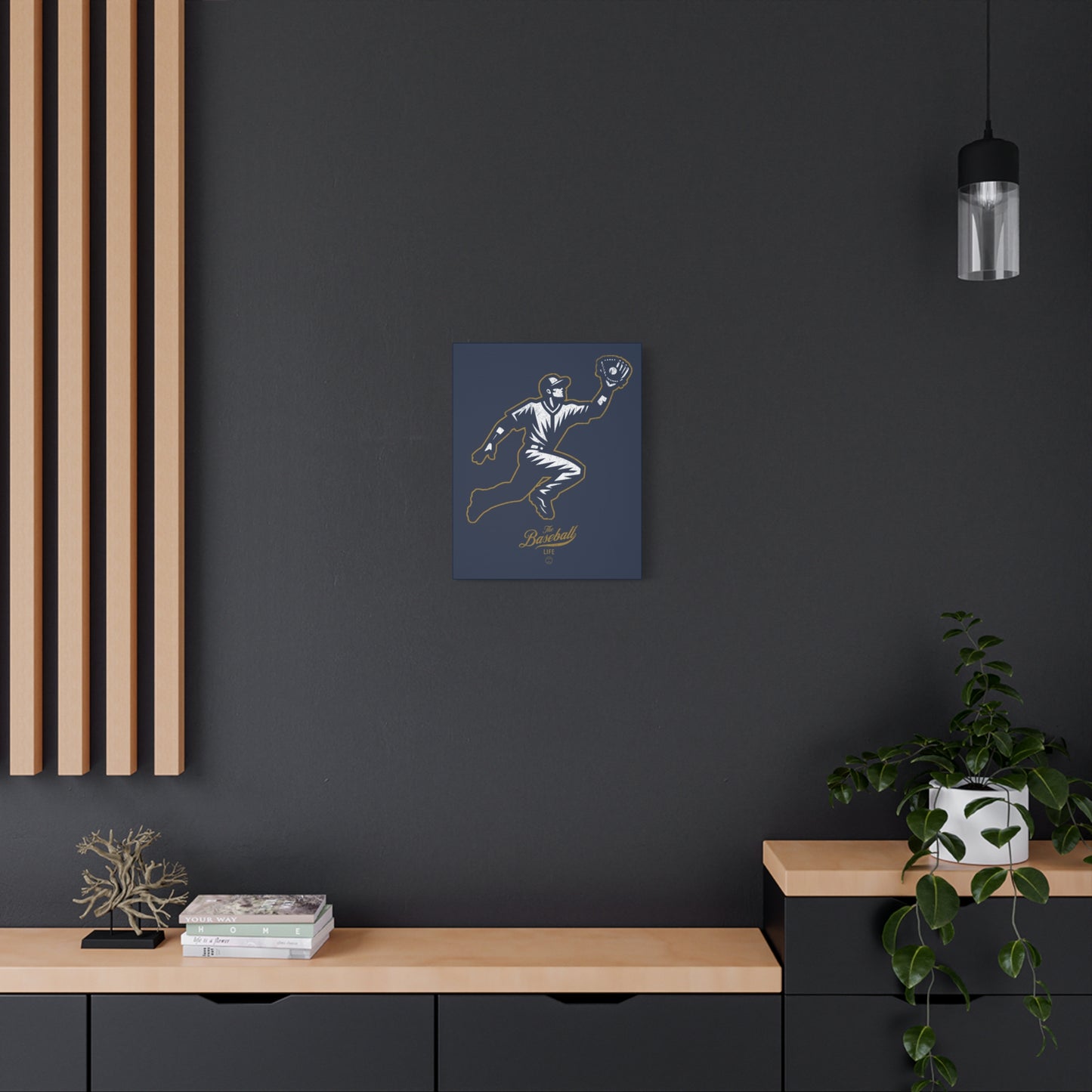 Player Icon Wall Art Canvas_Navy