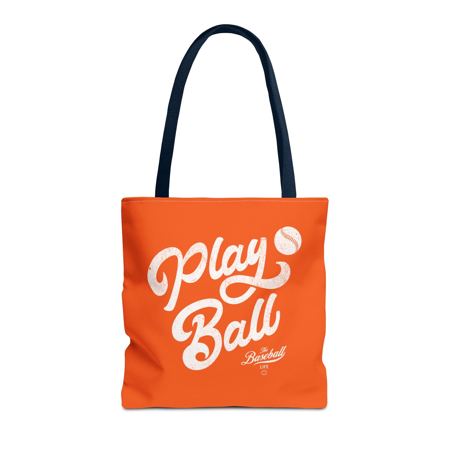Play Ball Script Tote Bag_Orange