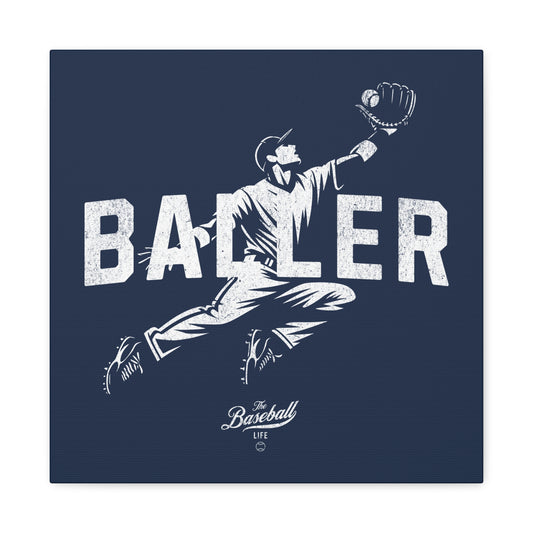 Baller Wall Art Canvas_Navy