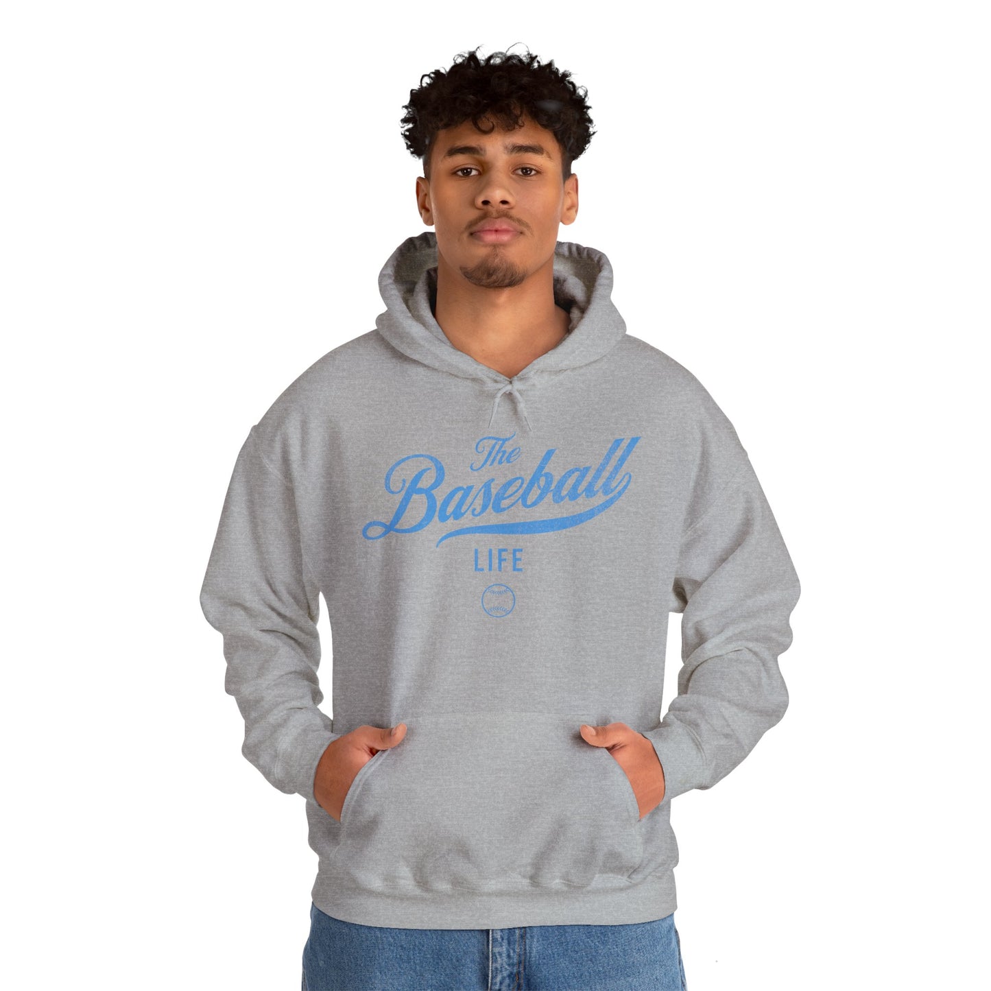 The Baseball Life Hoodie_Carolina Blue Print