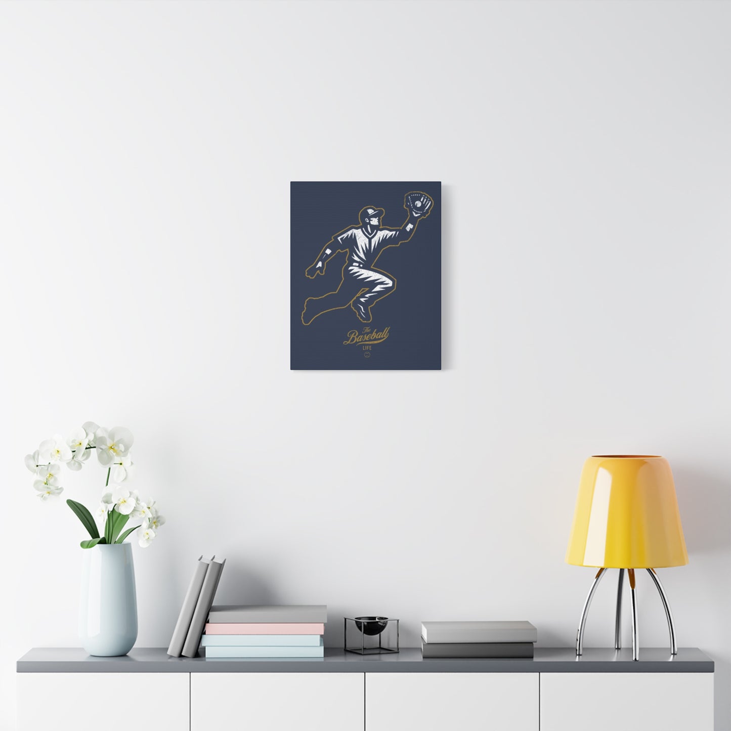 Player Icon Wall Art Canvas_Navy