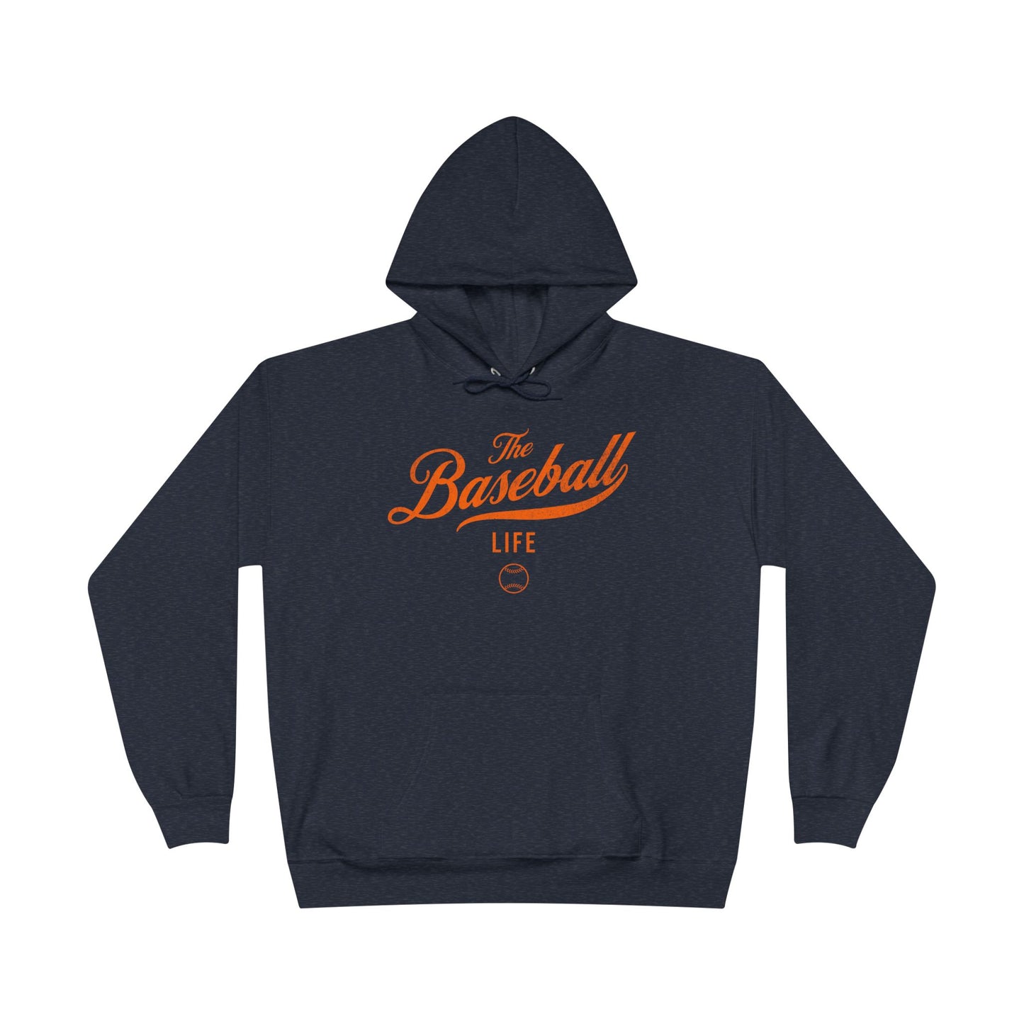 The Baseball Life Hoodie w/Grommets_Orange Print