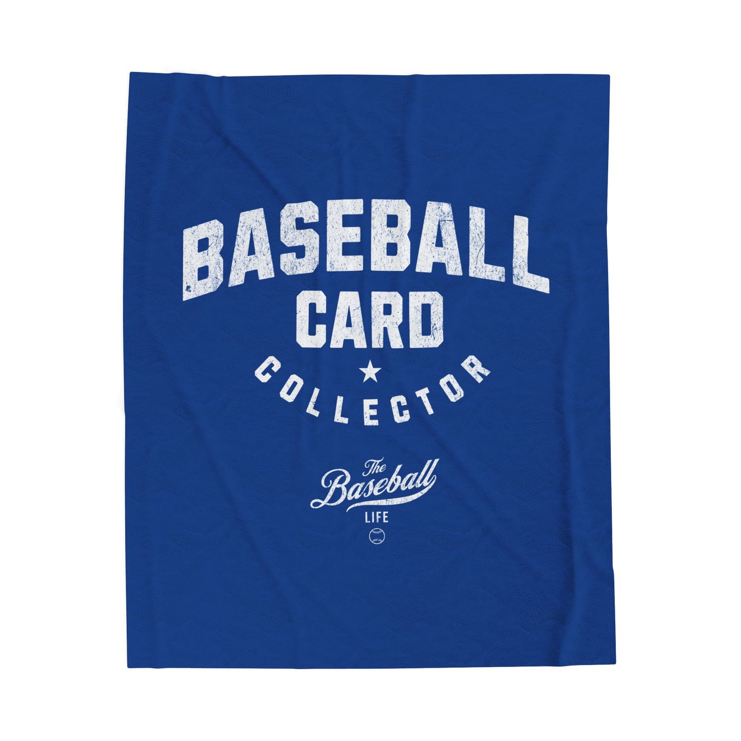 Velveteen Plush Blanket_Baseball Card Collector_Royal Blue