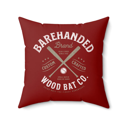 Accent Pillow_Barehanded Wood Bat Co._Maroon