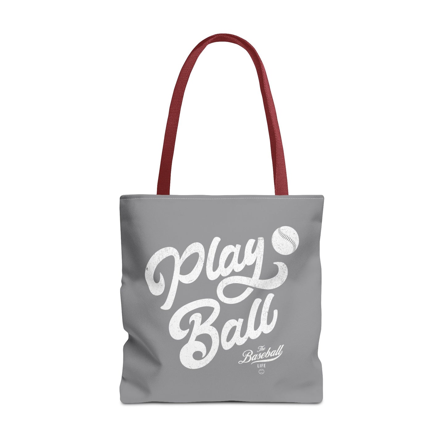 Play Ball Script Tote Bag_Medium Gray