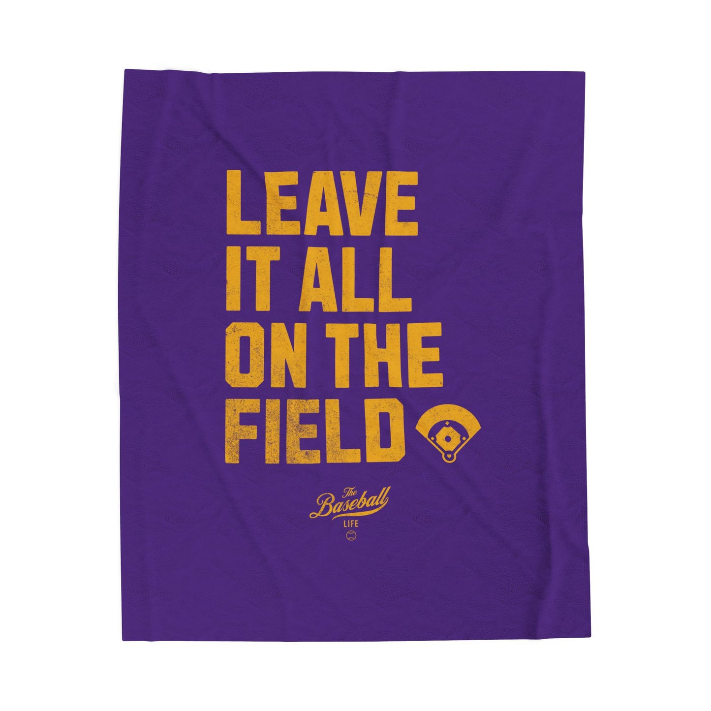 Velveteen Plush Blanket_Leave It All On The Field_Purple