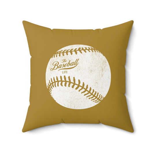 Accent Pillow_Weathered Baseball_Old Gold
