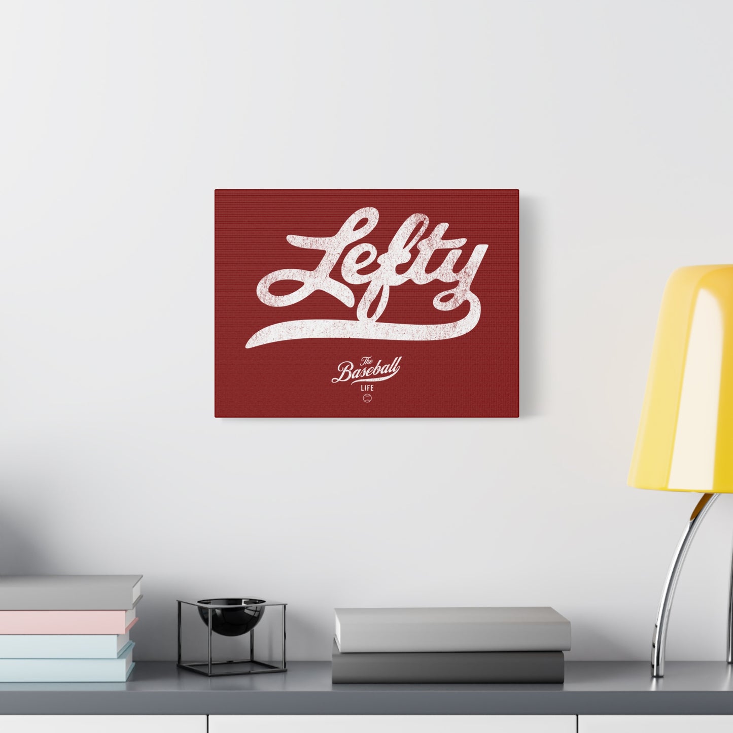 Lefty Wall Art Canvas_Cardinal Red