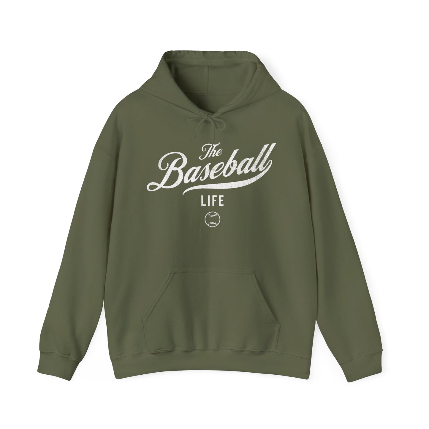 The Baseball Life Hoodie_White Print