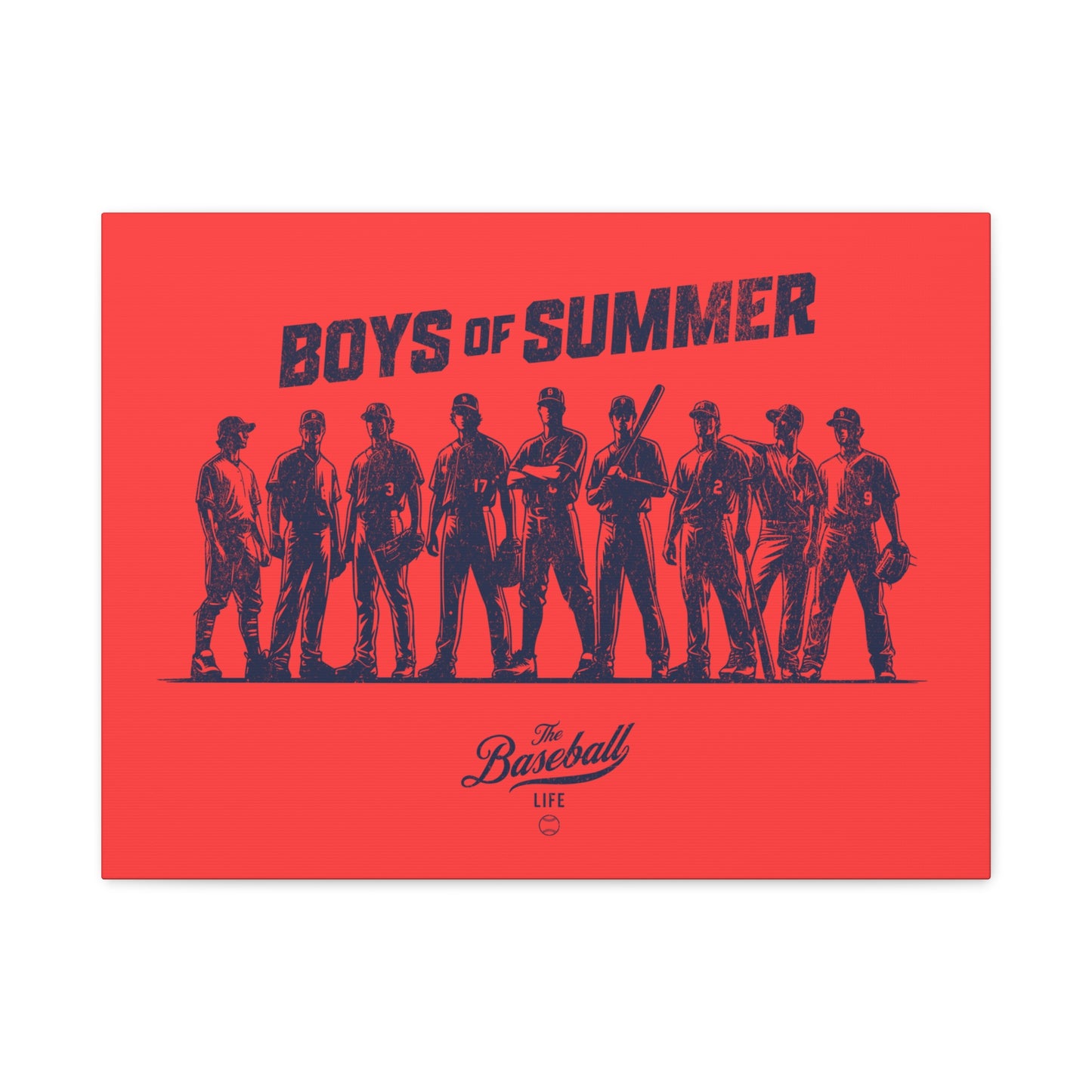Boys of Summer Wall Art Canvas_Coral Red