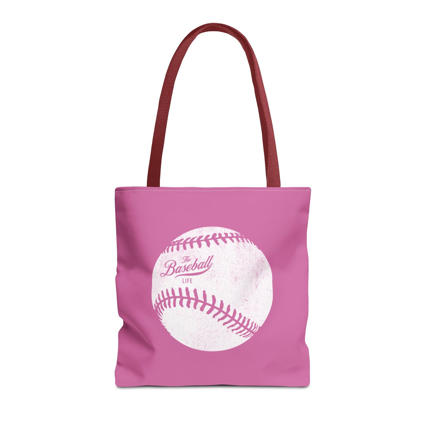 Weathered Baseball Tote Bag_Bubble Gum