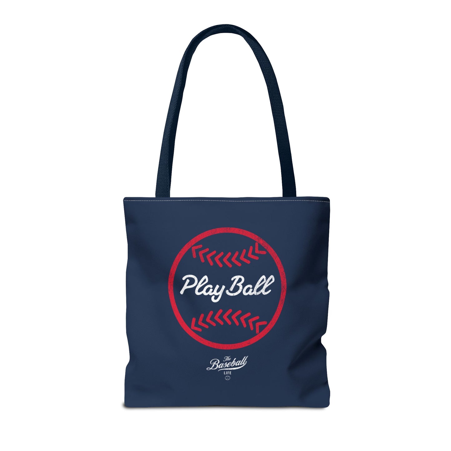 Baseball Icon Play Ball Tote Bag_Navy