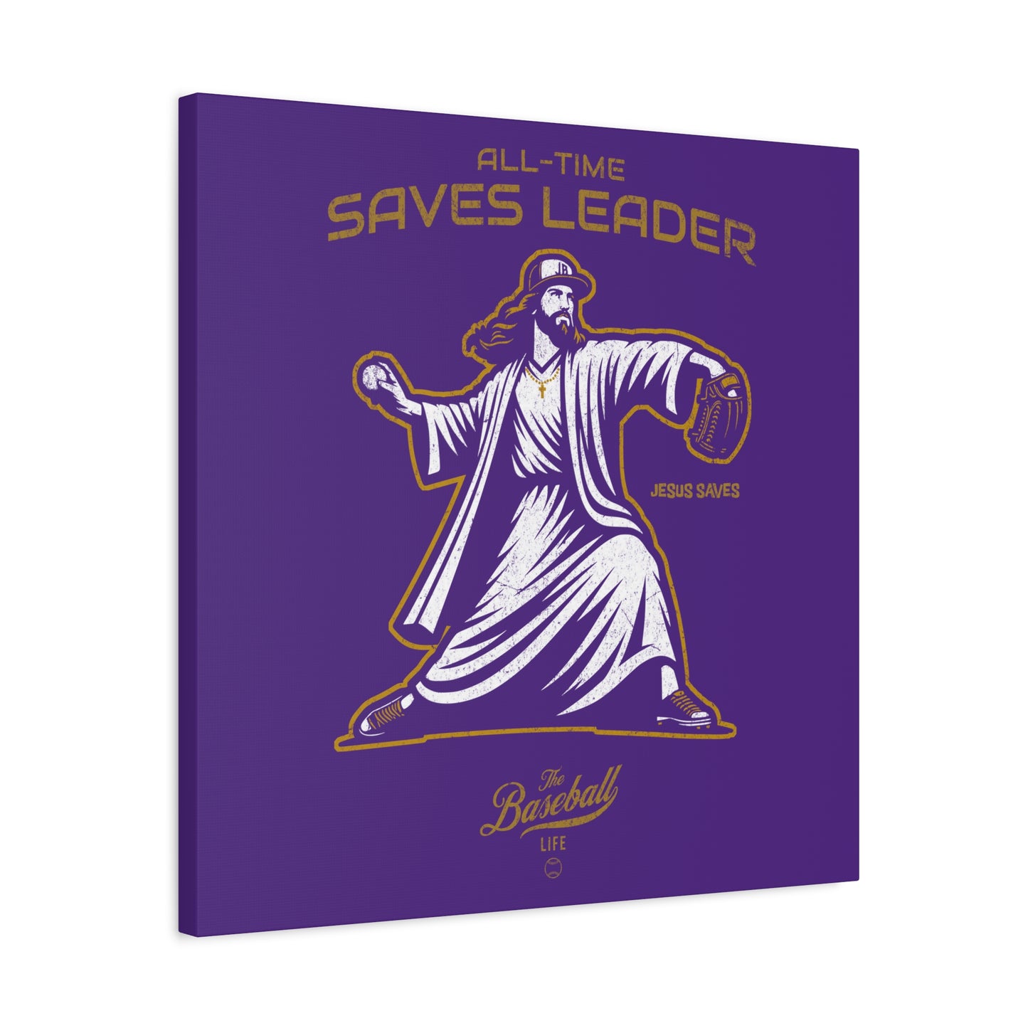 Jesus All-Time Saves Leader Wall Art Canvas_Purple