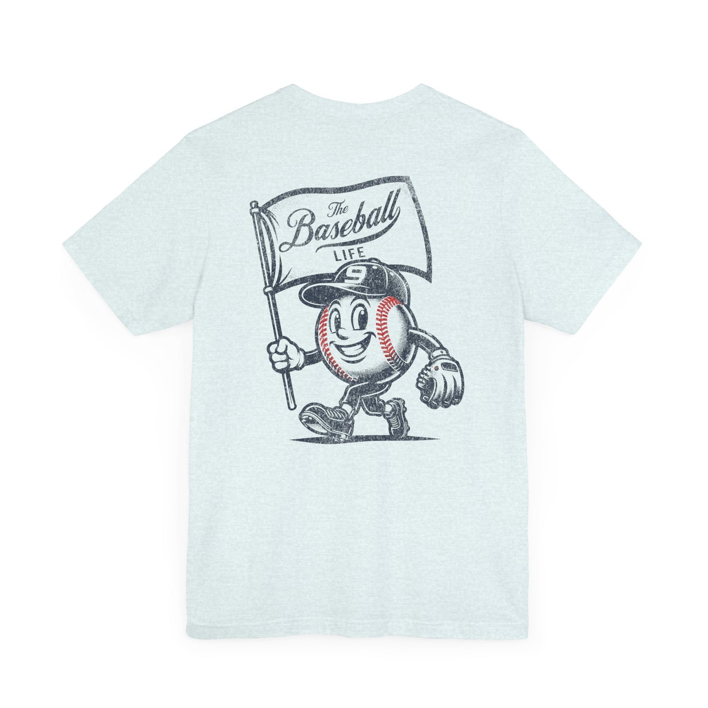 Mr. Baseball Mascot Flying Flag T-Shirt